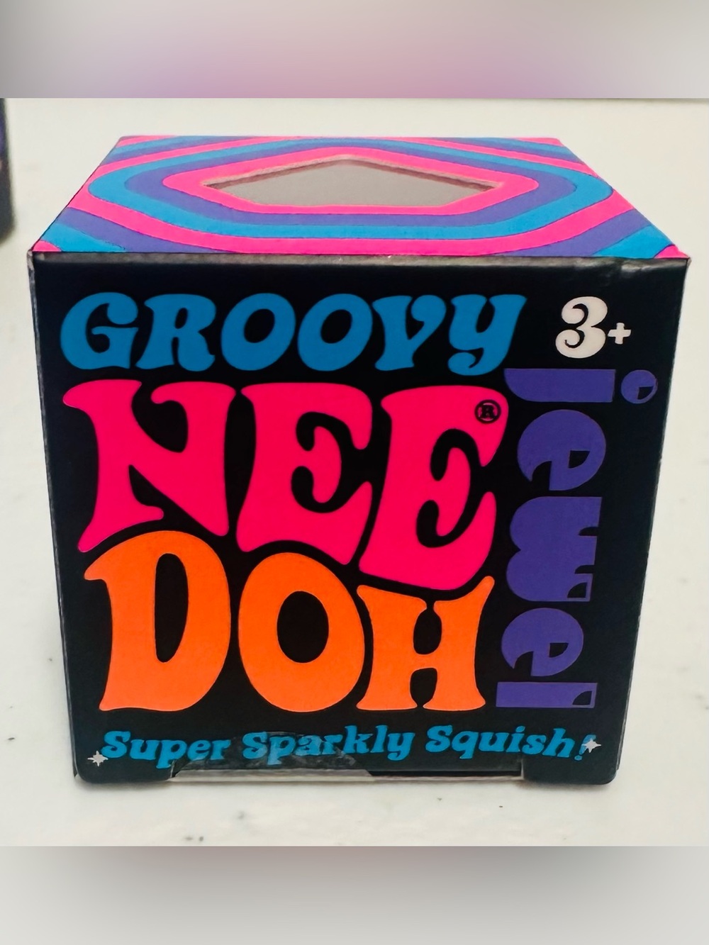 RARE NeeDoh Jewel Teenie Set of 3!!! Pink Purple Blue Glitter - Picture 3 of 4